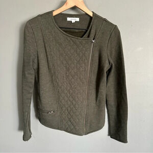 Athleta Women's Belvedere Moto Jacket in "Ancient Forest Heather" —‎ Small